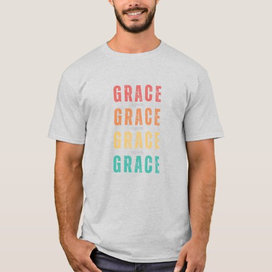 Grace upon Grace Christliche Glaubensfrauen T-Shirt (Vorderseite)
