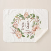 Grace Upon Grace - John 1:16 - Bloral Sherpadecke (Vorderseite (Horizontal))