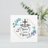 Grace upon Grace Karte (Stehend Vorderseite)