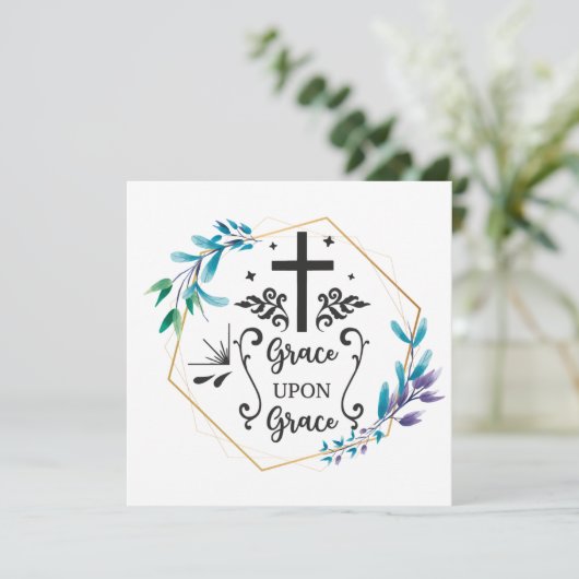 Grace upon Grace Karte (Stehend Vorderseite)