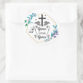 Grace upon Grace Runder Aufkleber (Tasche)