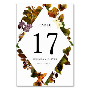 Grace Vintage Personalisierte Tischnummer Card