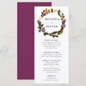 Grace Vintage Wedding Menu Card Menükarte (Vorne/Hinten)