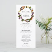 Grace Vintage Wedding Menu Card Menükarte (Stehend Vorderseite)