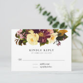 Grace Vintage Wedding RSVP Cards Karte (Stehend Vorderseite)