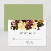 Grace Vintage Wedding RSVP Cards Karte (Vorne/Hinten)
