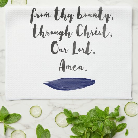 Grace vor den Mahlzeiten Geschirrtuch (Gefaltet)