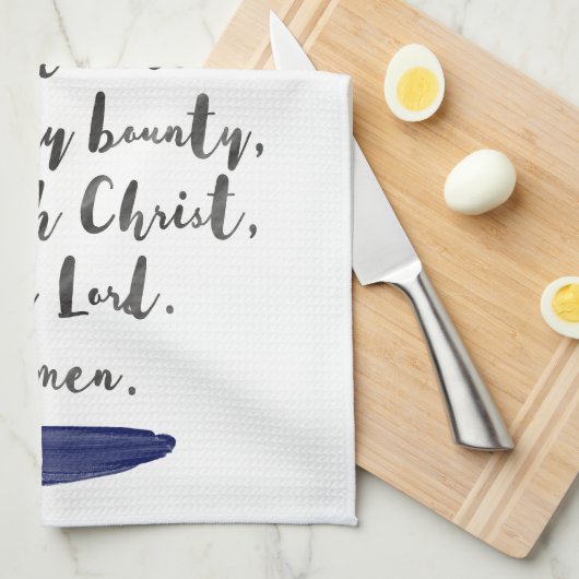 Grace vor den Mahlzeiten Geschirrtuch (Viertel Falte)