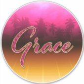 Grace Vorname Name golden pink Aufkleber Sticker (Vorderseite)