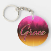 Grace Vorname Name golden pink Schlüsselanhänger (Vorderseite)