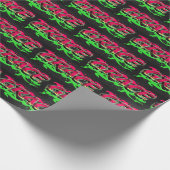 Grace Vorname Name Graffiti red green Geschenkpapier (Ecke)