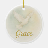 “Grace” Watercolor Christmas Ornament (Hinten)