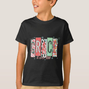Grace Weihnachten Santa Kokette Schleife Frauen Mä T-Shirt