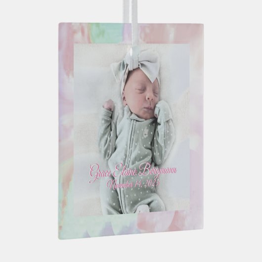 GraceB Special Order Glass Ornament (Vorderseite Rechts)