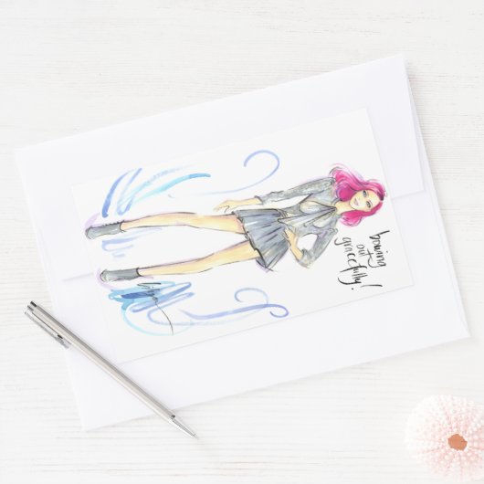 Gracefeld aussteigen rechteckiger aufkleber (Umschlag)