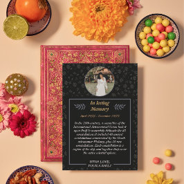 Graceful Abarewell: Blumenbeerdigung mit Foto Einladung