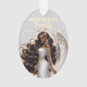 Graceful African American Angel Goddess Spiritual Ornament (Rückseite)