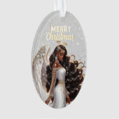 Graceful African American Angel Goddess Spiritual Ornament (Vorderseite)