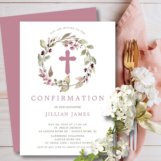 Graceful Ansammlung Erste Bestätigung Einladung