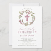 Graceful Ansammlung Erste Kommune Einladung (Vorderseite)