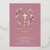 Graceful Ansammlung Taufen Einladung (Vorderseite)