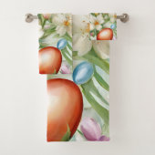 Graceful Apple Blossom, Tulips und Ostereier Badhandtuch Set (Insitu)