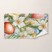 Graceful Apple Blossom, Tulips und Ostereier Badhandtuch Set (Handtuch)