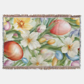 Graceful Apple Blossom, Tulips und Ostereier Decke (Vorderseite)