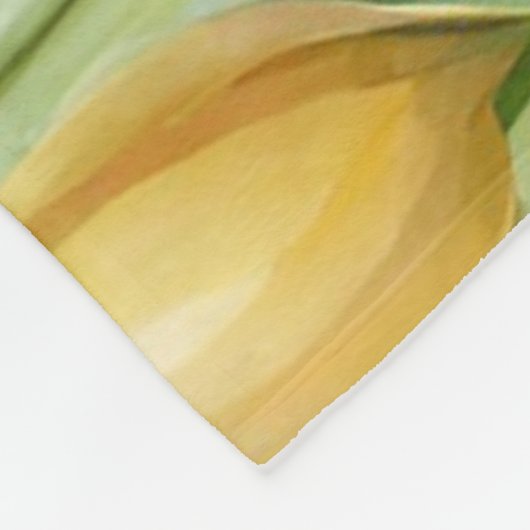 Graceful Apple Blossom, Tulips und Ostereier Fleecedecke (Ecke)