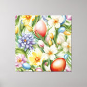 Graceful Apple Blossom, Tulips und Ostereier Leinwanddruck (Vorderseite)