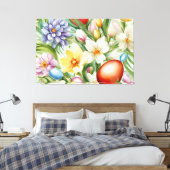 Graceful Apple Blossom, Tulips und Ostereier Leinwanddruck (Insitu (Schlafzimmer))