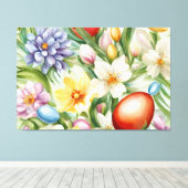 Graceful Apple Blossom, Tulips und Ostereier Leinwanddruck (Insitu (Holzboden))