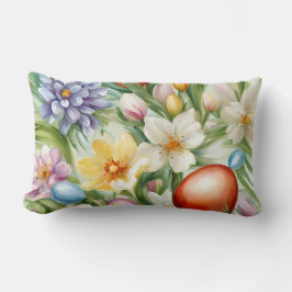 Graceful Apple Blossom, Tulips und Ostereier Lendenkissen