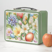 Graceful Apple Blossom, Tulips und Ostereier Metall Brotdose (Beispiel)