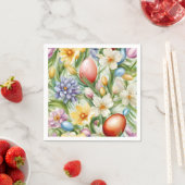 Graceful Apple Blossom, Tulips und Ostereier Serviette (Beispiel)