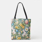 Graceful Apple Blossom, Tulips und Ostereier Tasche (Rückseite)