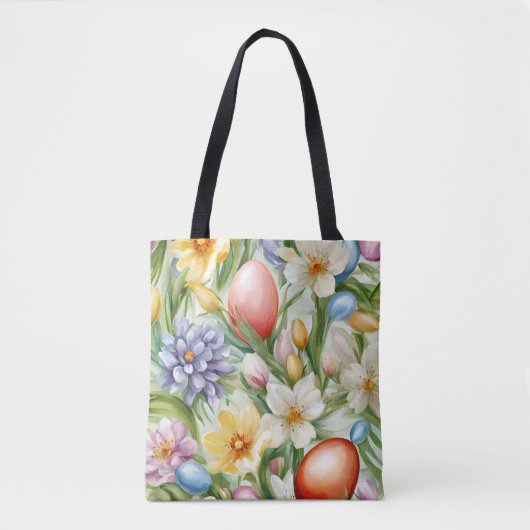 Graceful Apple Blossom, Tulips und Ostereier Tasche (Vorderseite)