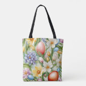 Graceful Apple Blossom, Tulips und Ostereier Tasche (Rückseite)