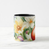 Graceful Apple Blossom, Tulips und Ostereier Tasse (Zentrum)