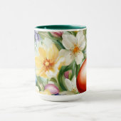 Graceful Apple Blossom, Tulips und Ostereier Tasse (Zentrum)