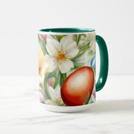 Graceful Apple Blossom, Tulips und Ostereier Tasse