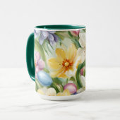 Graceful Apple Blossom, Tulips und Ostereier Tasse (Vorderseite Links)