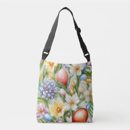 Graceful Apple Blossom, Tulips und Ostereier Tragetaschen Mit Langen Trägern