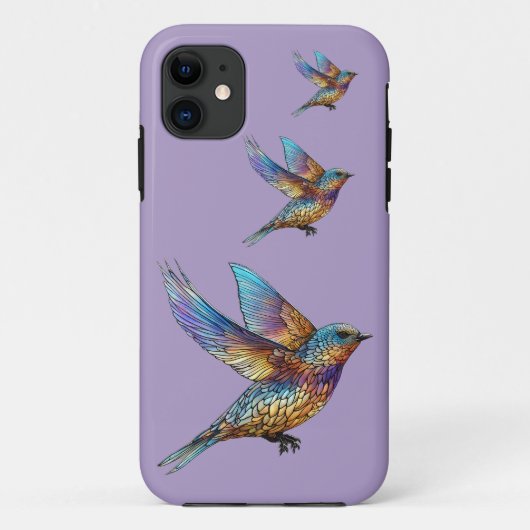 "Graceful Aviator" mehrfarbiger Swift Bird Case-Mate iPhone Hülle (Rückseite)
