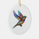 "Graceful Aviator" mehrfarbiger Swift Bird Keramik Ornament (Rechts)