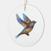 "Graceful Aviator" mehrfarbiger Swift Bird Keramik Ornament (Links)