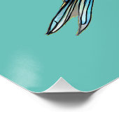 "Graceful Aviator" mehrfarbiger Swift Bird Poster (Ecke)