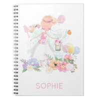 Graceful Ballerina Bird Florals Name Pink White