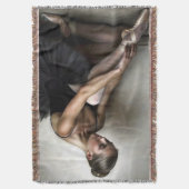 Graceful Ballerina Painterly Art Decke (Vorderseite Vertikal)