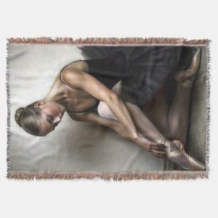 Graceful Ballerina Painterly Art Decke